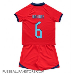England Harry Maguire #6 Replik Auswärtstrikot Kinder WM 2022 Kurzarm (+ Kurze Hosen)